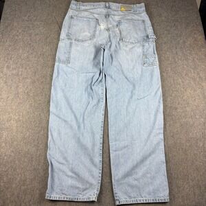 Vintage Silver Tab Levi's Carpenter Jean Men 36x33 Relaxed Baggy Distressed Blue